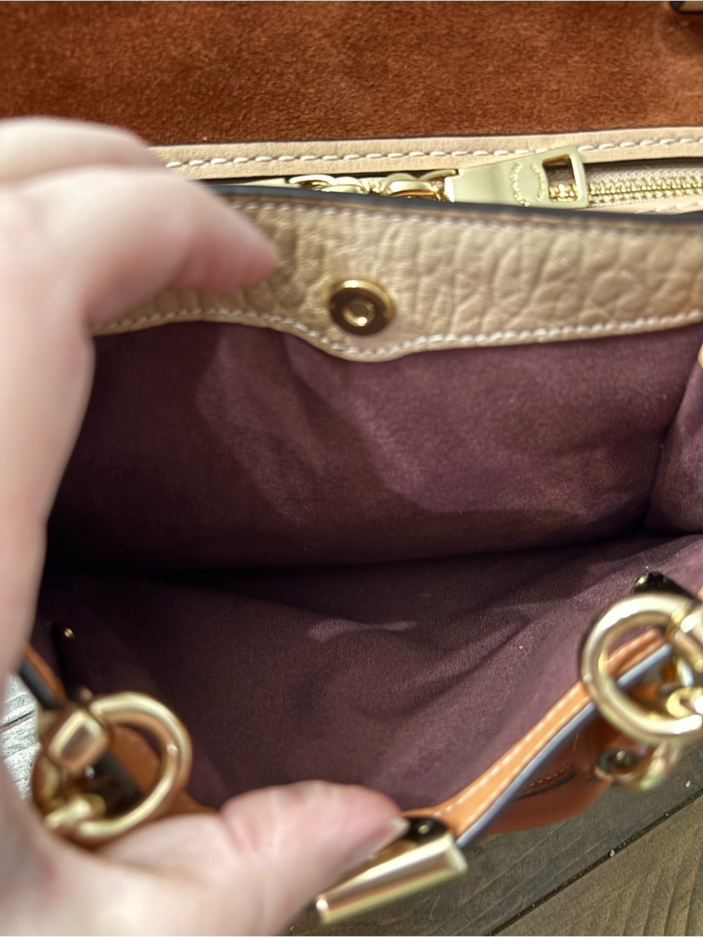 Coach Dreamer Satchel in Sunrise Multi Colorblock Leather and Suede - Picture 15 of 16